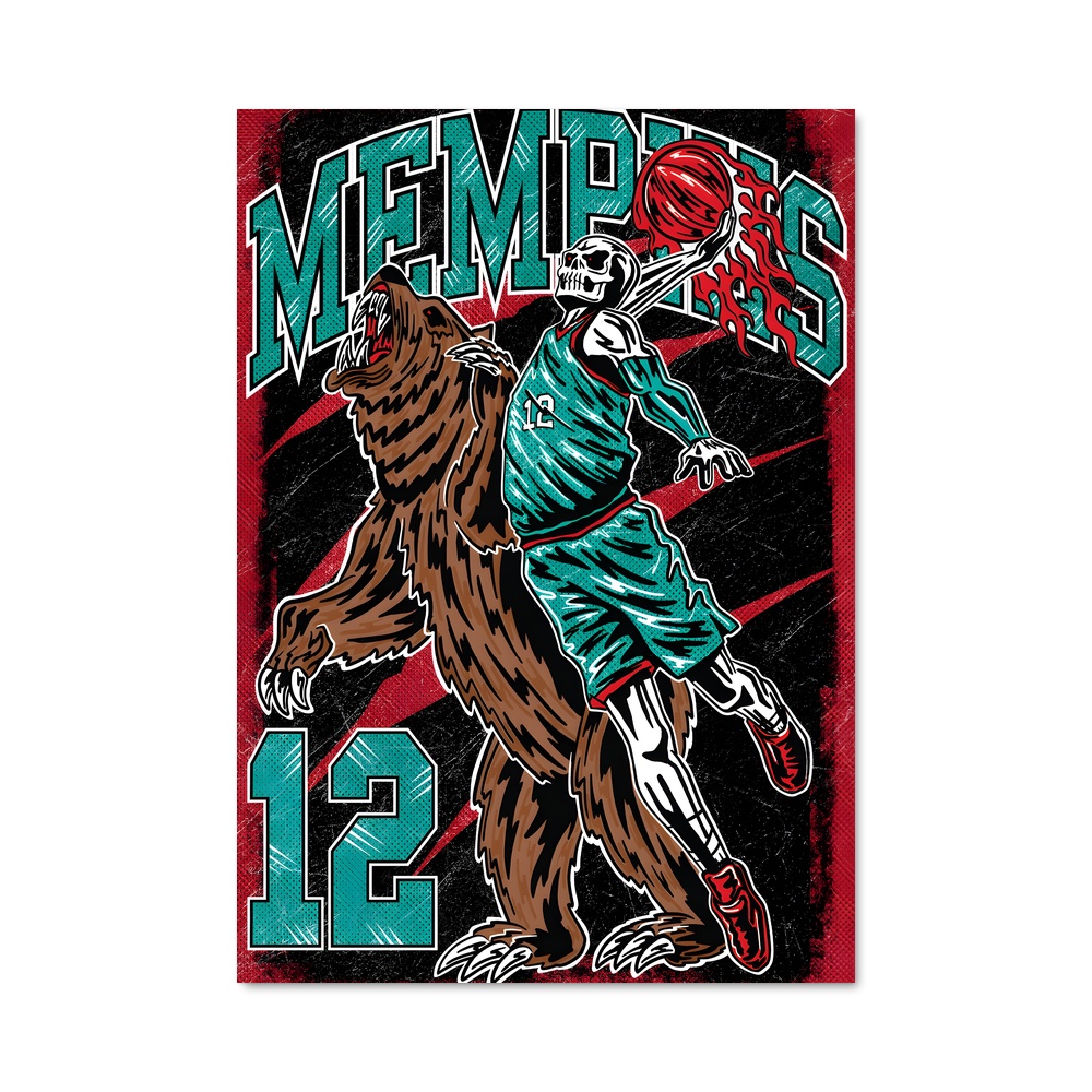 Poster Memphis Madness – affiche Basketball